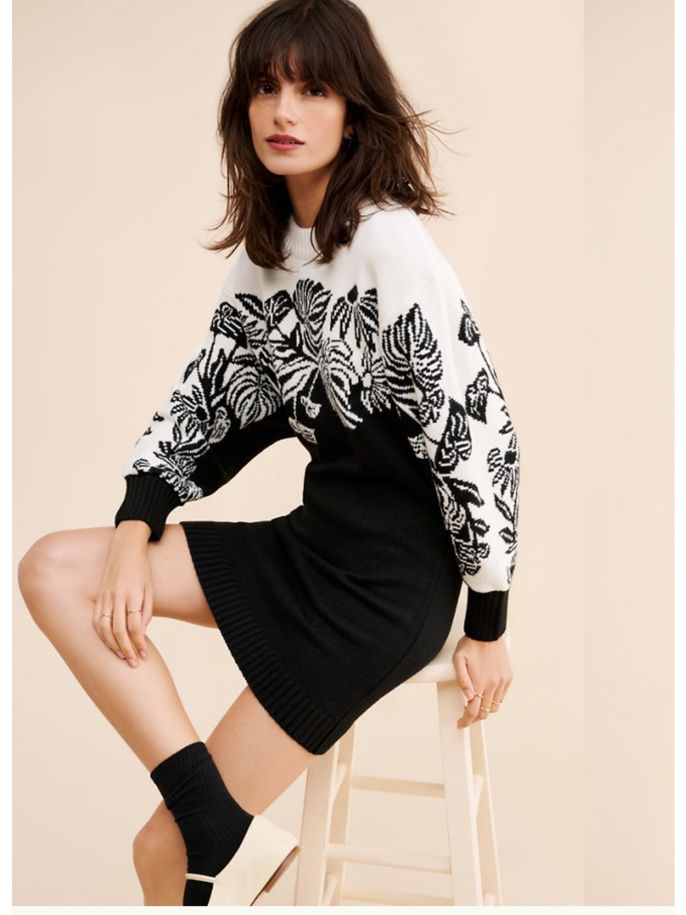 FARM Rio Surrel Garden Knit Sweater Dress